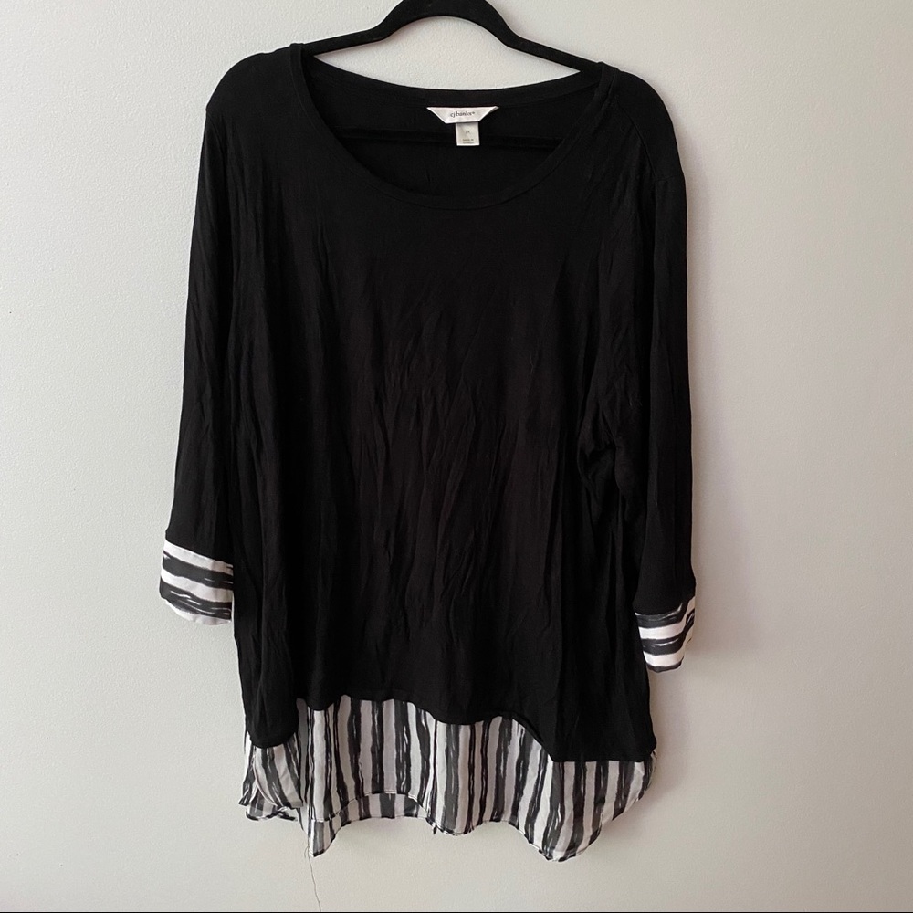 CJ Banks Black Blouse